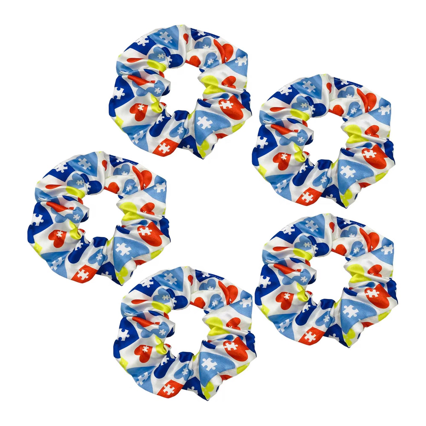 Autism Awareness scrunchies/hair ties